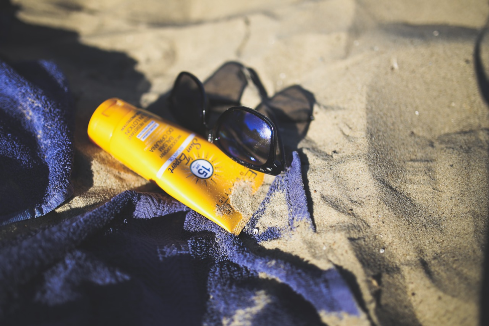 sunscreen on the beach